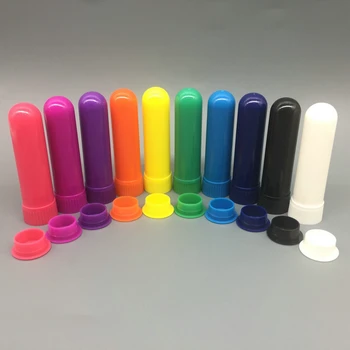 16 комплектов Пустых тюбиков для ароматерапии с эфирными маслами, палочки для назальных ингаляторов с фитилями, красочные пустые контейнеры для носа (10 цветов)