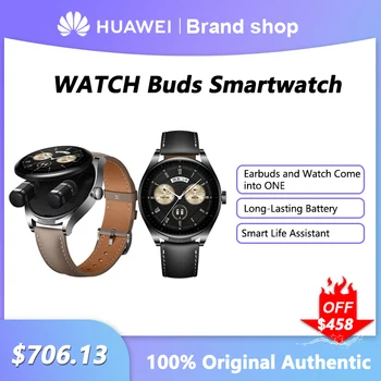 HUAWEI WATCH Buds Smartwatch Наушники 2в1 AI Шумоподавление Оплата звонков Спорт Здоровый Сердечный ритм Обнаружение кислорода в крови
