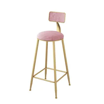 Современный роскошный мраморный журнальный столик с длинной высокой столешницей + металлическая ножка барного стула