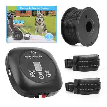 Электронная система ограждения для домашних животных, виброударный звук, перезаряжаемый IP67 для маленьких и крупных собак, тренировочные ошейники, аксессуары для собак